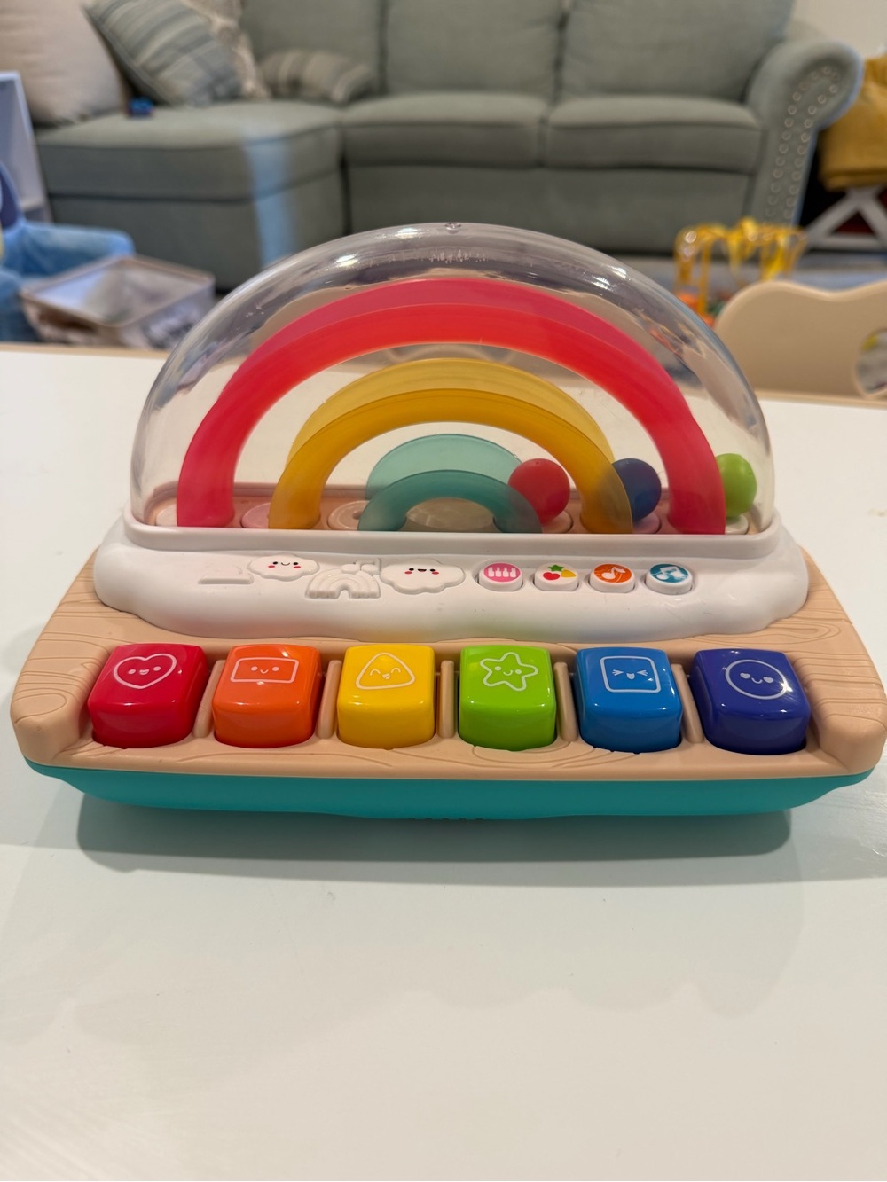 Multi-Color Musical Rainbow Piano Toy for Kids
